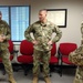 Maj. Gen. Tim Orr visits with Iowa Air and Army Guard members in Fort Dodge.