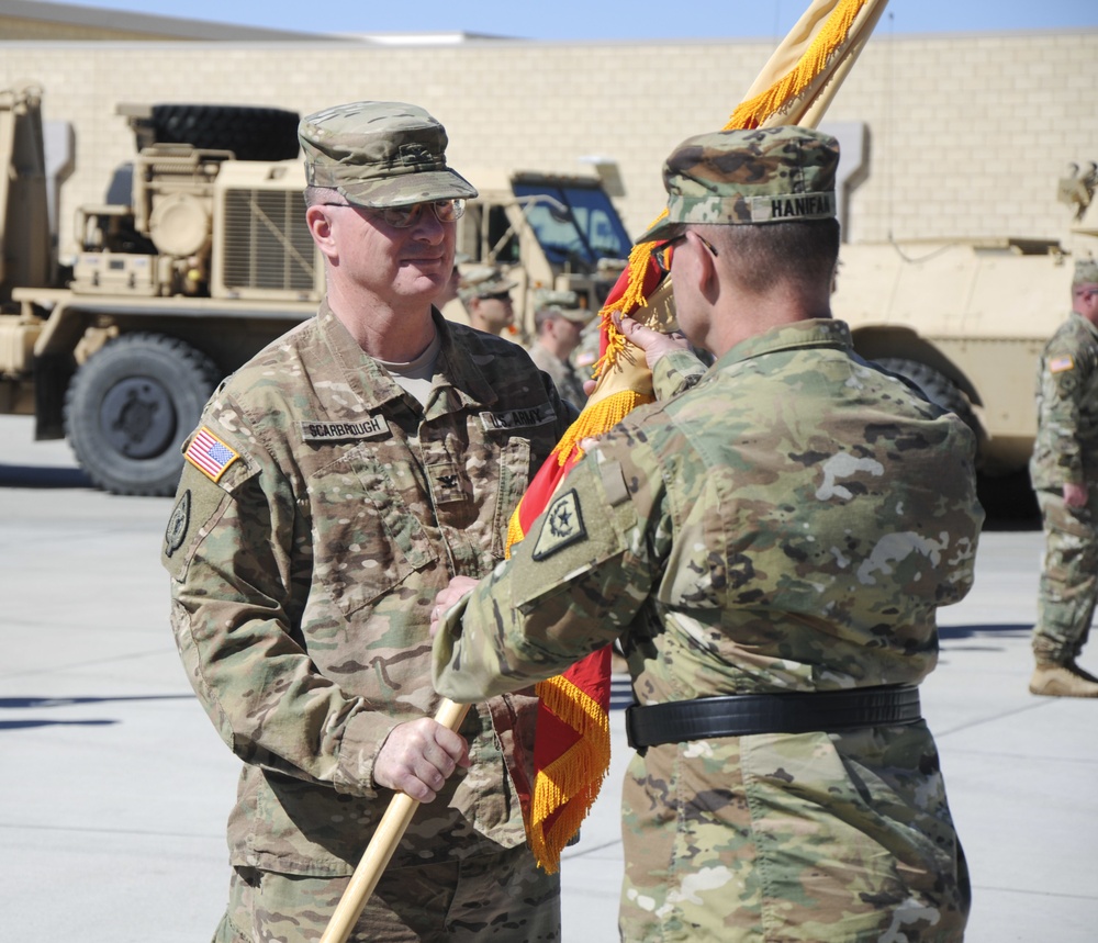 Passing the colors with the 17th Sustainment Brigade