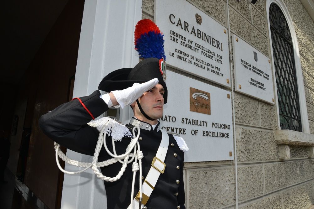 His Royal Highness Prince Charles, Prince of Wales visits at Center of Excellence for Stability Police Units (CoESPU) Vicenza, Italy