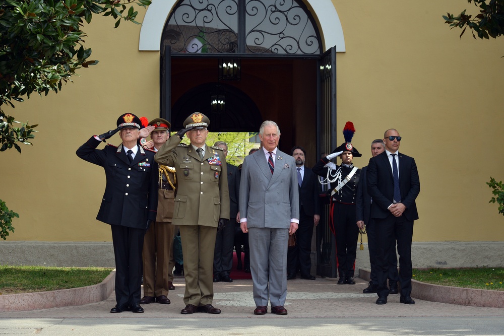 His Royal Highness Prince Charles, Prince of Wales visits at Center of Excellence for Stability Police Units (CoESPU) Vicenza, Italy