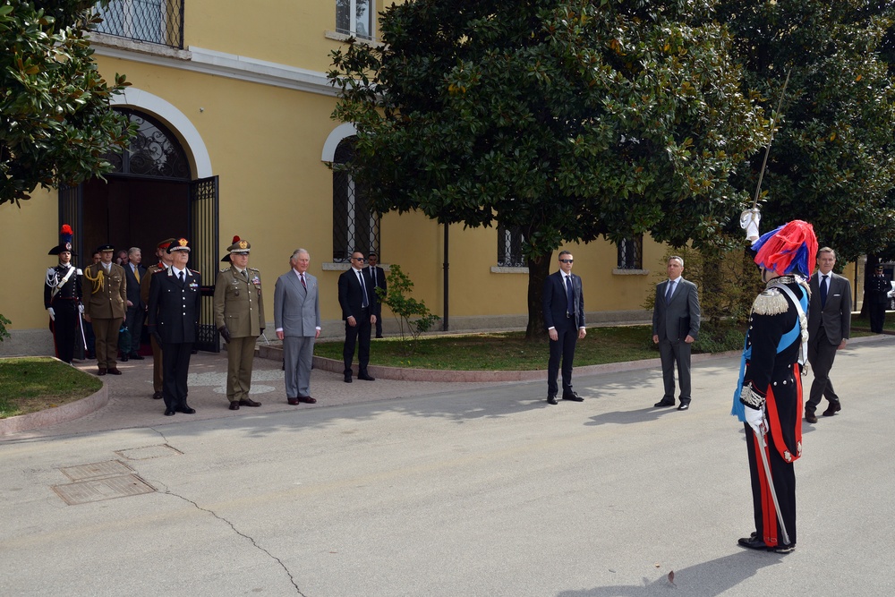 His Royal Highness Prince Charles, Prince of Wales visits at Center of Excellence for Stability Police Units (CoESPU) Vicenza, Italy