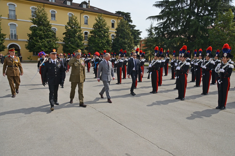 His Royal Highness Prince Charles, Prince of Wales visits at Center of Excellence for Stability Police Units (CoESPU) Vicenza, Italy