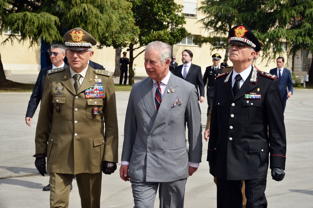 His Royal Highness Prince Charles, Prince of Wales visits at Center of Excellence for Stability Police Units (CoESPU) Vicenza, Italy