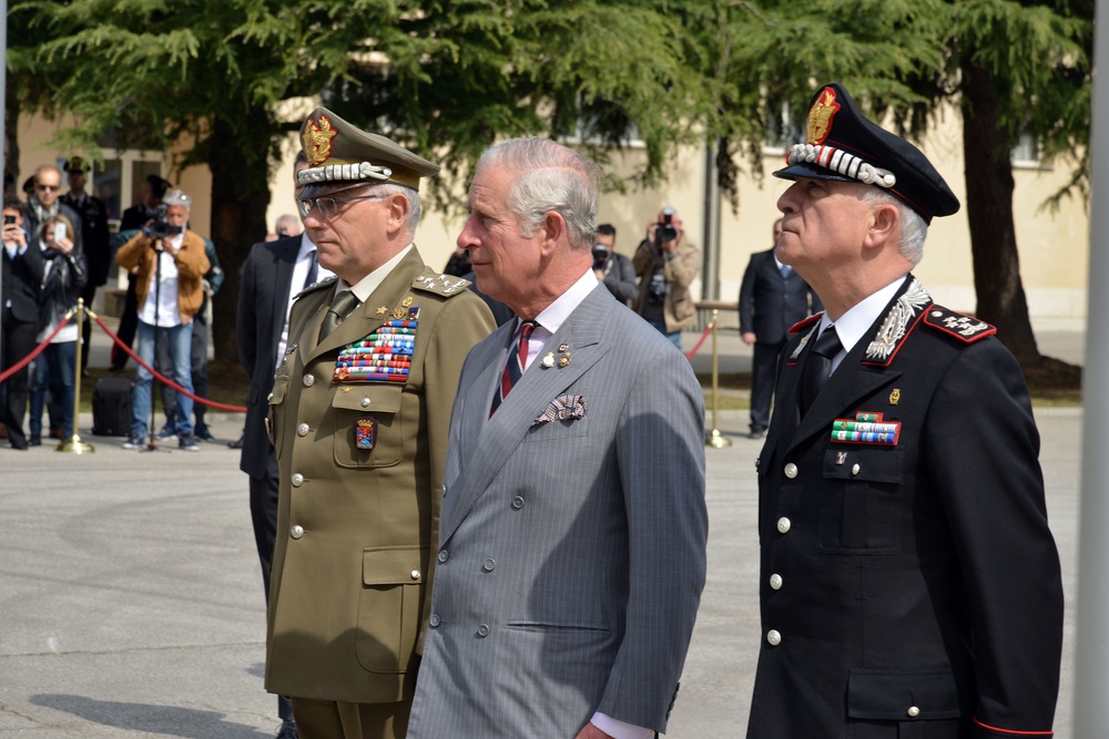 His Royal Highness Prince Charles, Prince of Wales visits at Center of Excellence for Stability Police Units (CoESPU) Vicenza, Italy