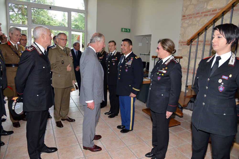 His Royal Highness Prince Charles, Prince of Wales visits at Center of Excellence for Stability Police Units (CoESPU) Vicenza, Italy