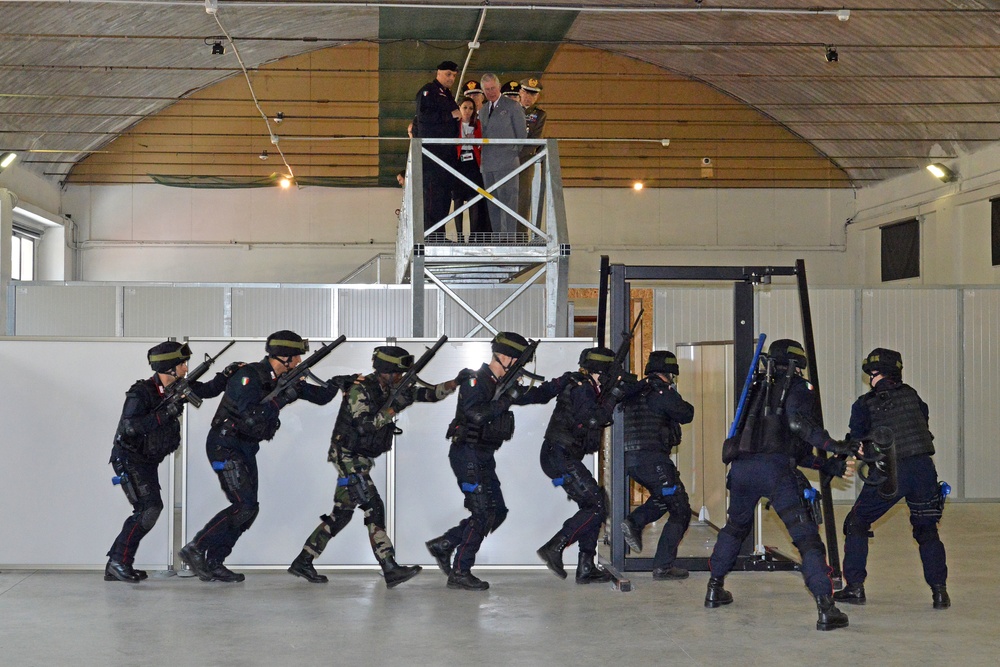 His Royal Highness Prince Charles, Prince of Wales visits at Center of Excellence for Stability Police Units (CoESPU) Vicenza, Italy