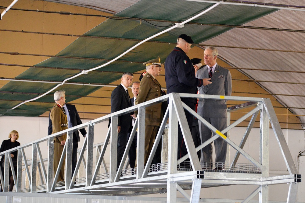 His Royal Highness Prince Charles, Prince of Wales visits at Center of Excellence for Stability Police Units (CoESPU) Vicenza, Italy