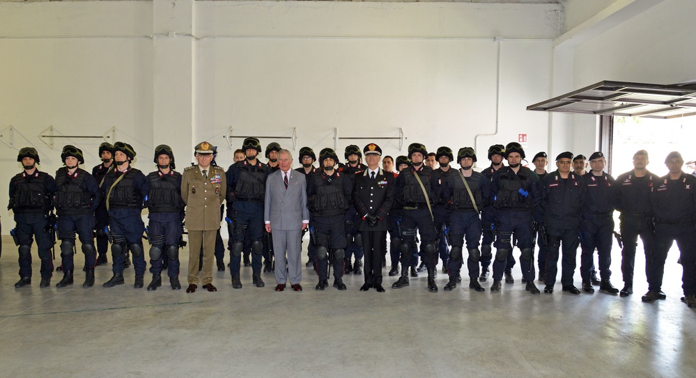 His Royal Highness Prince Charles, Prince of Wales visits at Center of Excellence for Stability Police Units (CoESPU) Vicenza, Italy