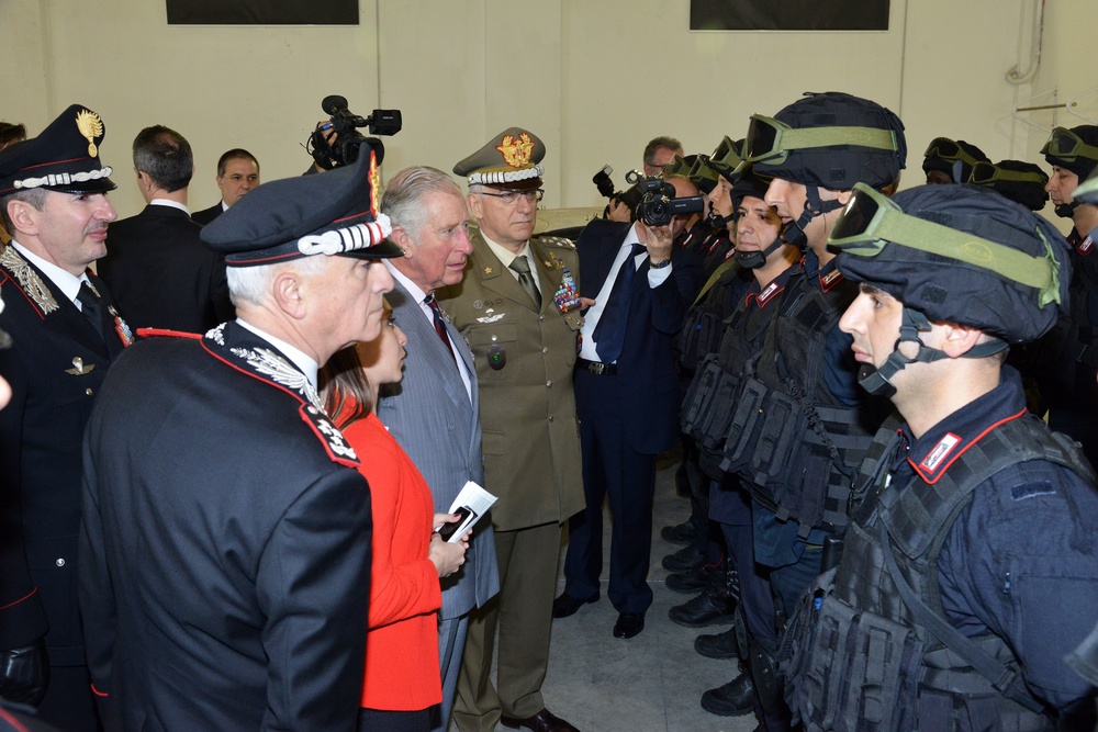 His Royal Highness Prince Charles, Prince of Wales visits at Center of Excellence for Stability Police Units (CoESPU) Vicenza, Italy