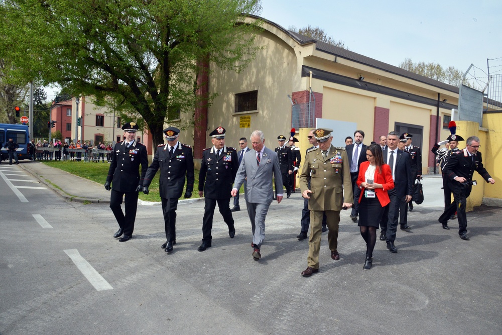 His Royal Highness Prince Charles, Prince of Wales visits at Center of Excellence for Stability Police Units (CoESPU) Vicenza, Italy