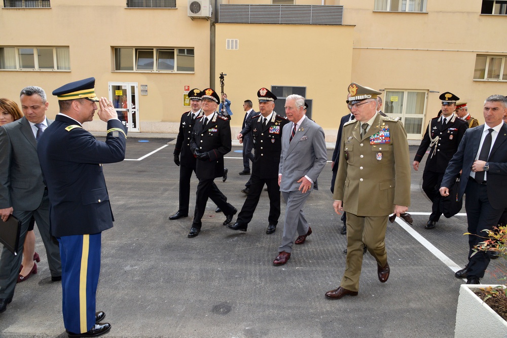 His Royal Highness Prince Charles, Prince of Wales visits at Center of Excellence for Stability Police Units (CoESPU) Vicenza, Italy
