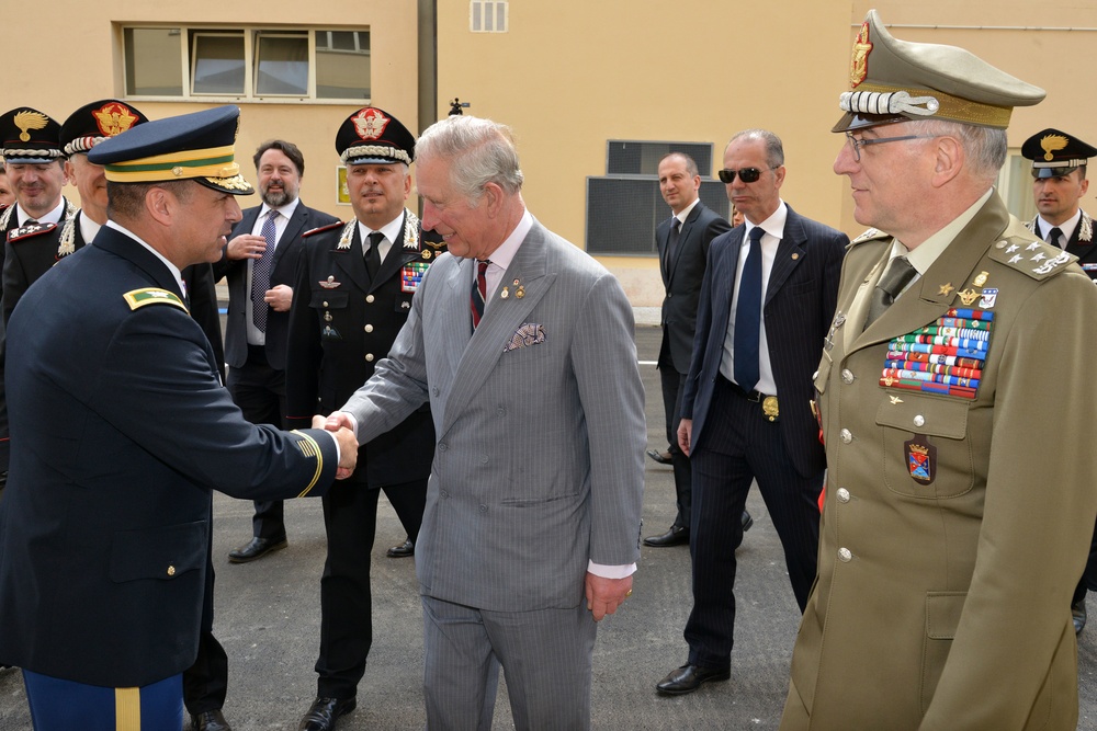 His Royal Highness Prince Charles, Prince of Wales visits at Center of Excellence for Stability Police Units (CoESPU) Vicenza, Italy