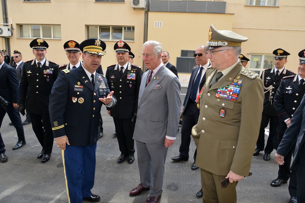 His Royal Highness Prince Charles, Prince of Wales visits at Center of Excellence for Stability Police Units (CoESPU) Vicenza, Italy