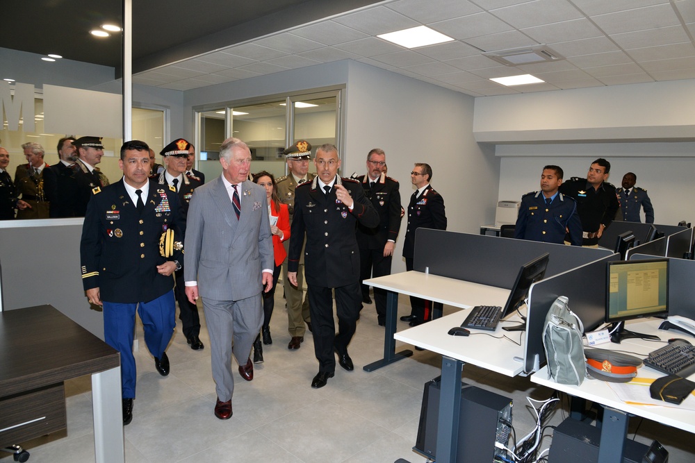 His Royal Highness Prince Charles, Prince of Wales visits at Center of Excellence for Stability Police Units (CoESPU) Vicenza, Italy