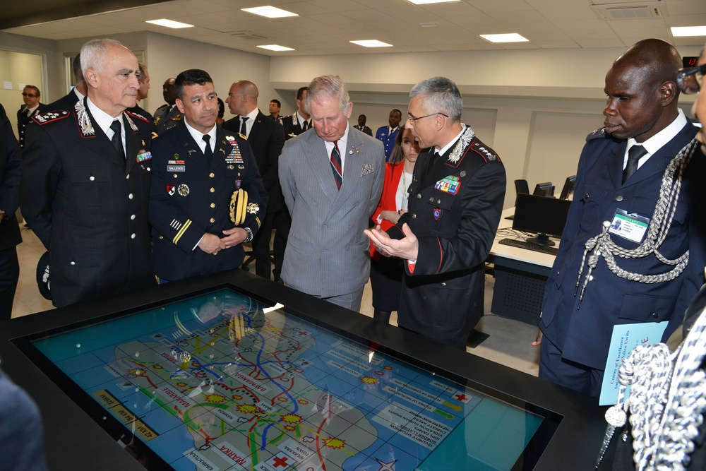 His Royal Highness Prince Charles, Prince of Wales visits at Center of Excellence for Stability Police Units (CoESPU) Vicenza, Italy