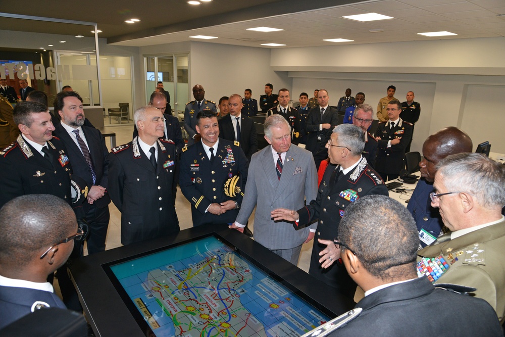 His Royal Highness Prince Charles, Prince of Wales visits at Center of Excellence for Stability Police Units (CoESPU) Vicenza, Italy