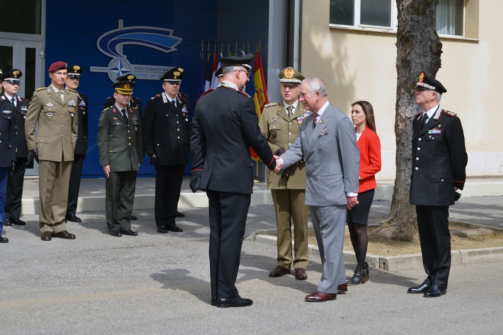 His Royal Highness Prince Charles, Prince of Wales visits at Center of Excellence for Stability Police Units (CoESPU) Vicenza, Italy
