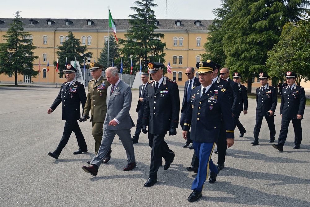 His Royal Highness Prince Charles, Prince of Wales visits at Center of Excellence for Stability Police Units (CoESPU) Vicenza, Italy