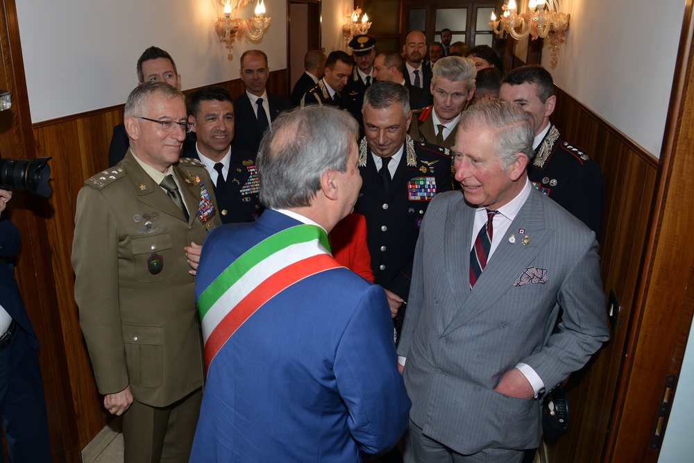 His Royal Highness Prince Charles, Prince of Wales visits at Center of Excellence for Stability Police Units (CoESPU) Vicenza, Italy