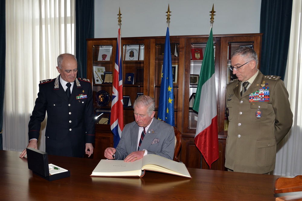 His Royal Highness Prince Charles, Prince of Wales visits at Center of Excellence for Stability Police Units (CoESPU) Vicenza, Italy