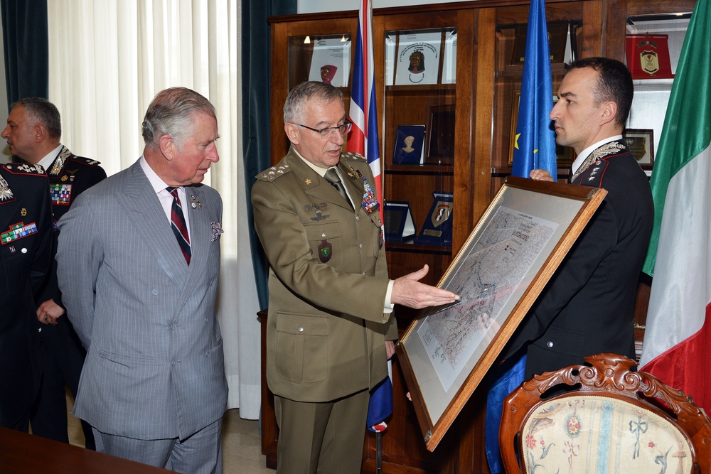 His Royal Highness Prince Charles, Prince of Wales visits at Center of Excellence for Stability Police Units (CoESPU) Vicenza, Italy