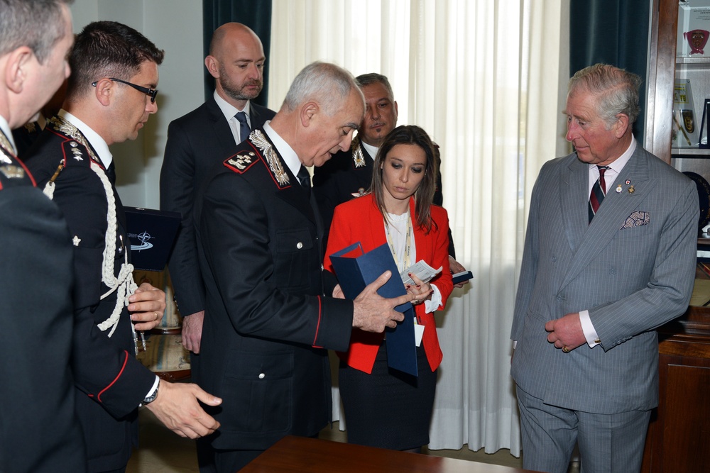 His Royal Highness Prince Charles, Prince of Wales visits at Center of Excellence for Stability Police Units (CoESPU) Vicenza, Italy
