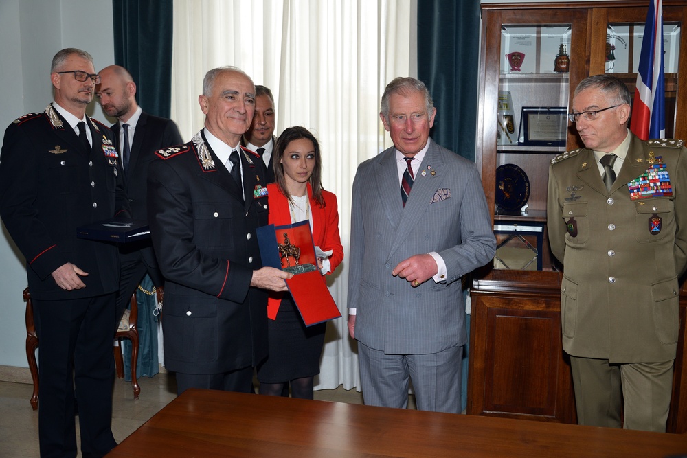 His Royal Highness Prince Charles, Prince of Wales visits at Center of Excellence for Stability Police Units (CoESPU) Vicenza, Italy