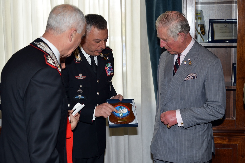 His Royal Highness Prince Charles, Prince of Wales visits at Center of Excellence for Stability Police Units (CoESPU) Vicenza, Italy