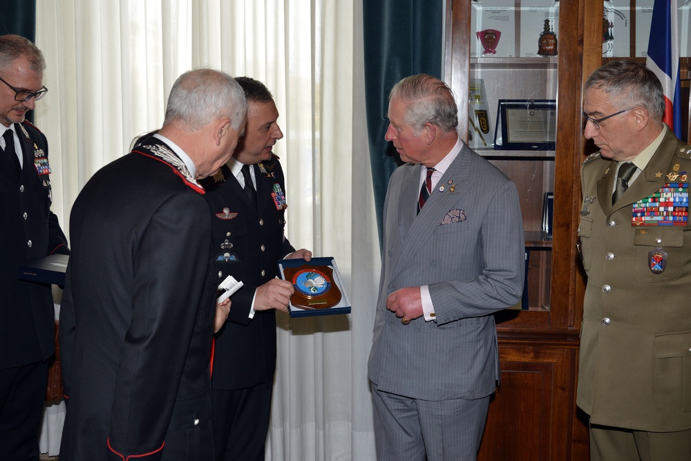 His Royal Highness Prince Charles, Prince of Wales visits at Center of Excellence for Stability Police Units (CoESPU) Vicenza, Italy