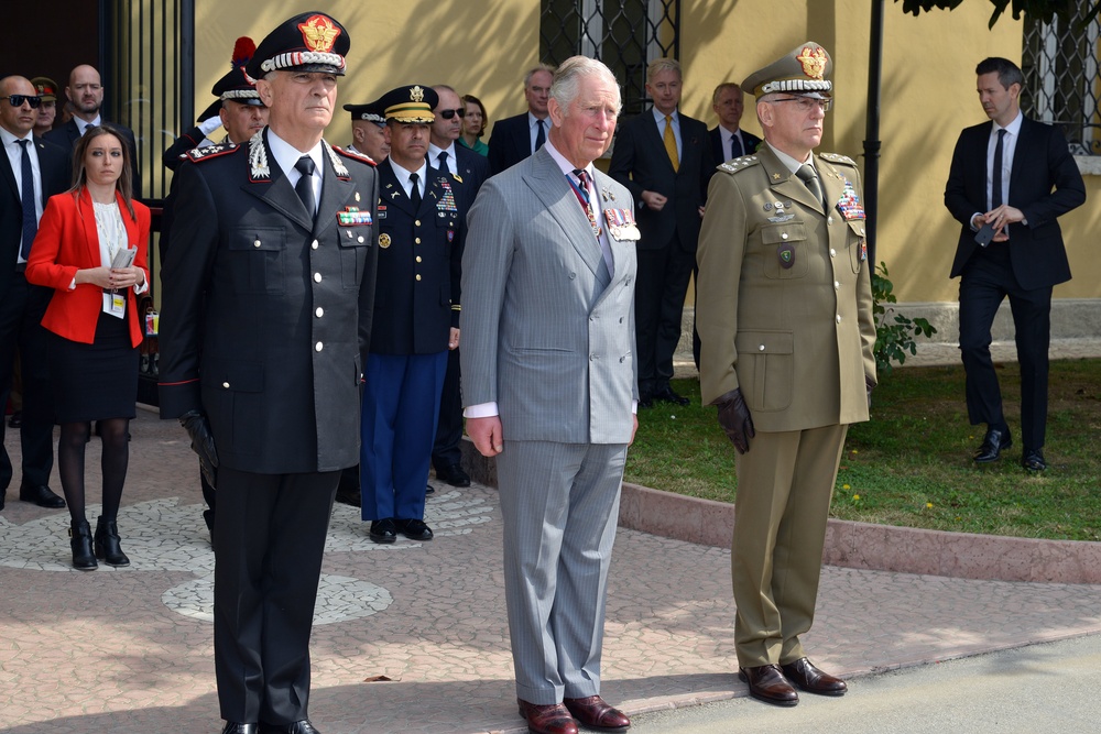 His Royal Highness Prince Charles, Prince of Wales visits at Center of Excellence for Stability Police Units (CoESPU) Vicenza, Italy