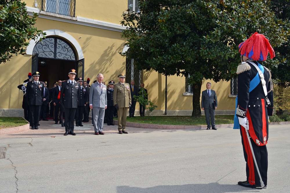 His Royal Highness Prince Charles, Prince of Wales visits at Center of Excellence for Stability Police Units (CoESPU) Vicenza, Italy