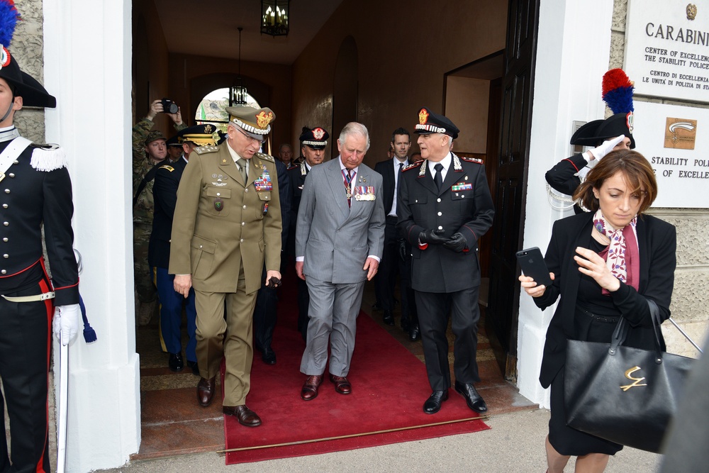 His Royal Highness Prince Charles, Prince of Wales visits at Center of Excellence for Stability Police Units (CoESPU) Vicenza, Italy