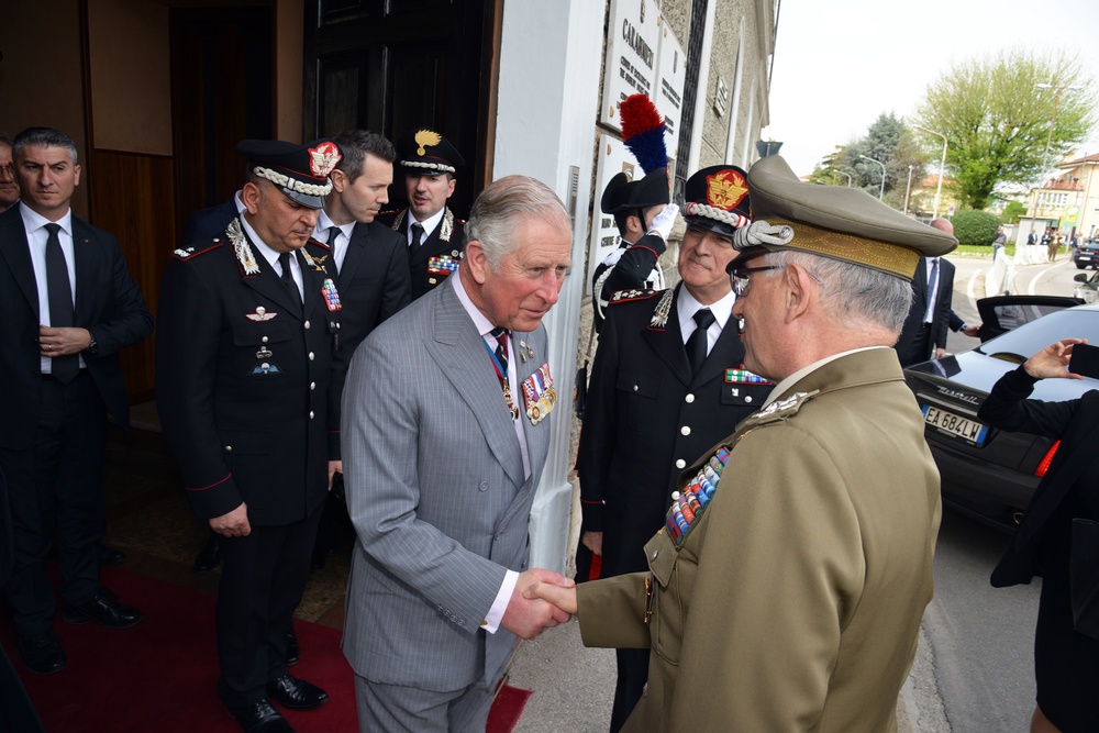 His Royal Highness Prince Charles, Prince of Wales visits at Center of Excellence for Stability Police Units (CoESPU) Vicenza, Italy