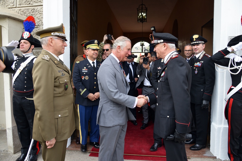 His Royal Highness Prince Charles, Prince of Wales visits at Center of Excellence for Stability Police Units (CoESPU) Vicenza, Italy