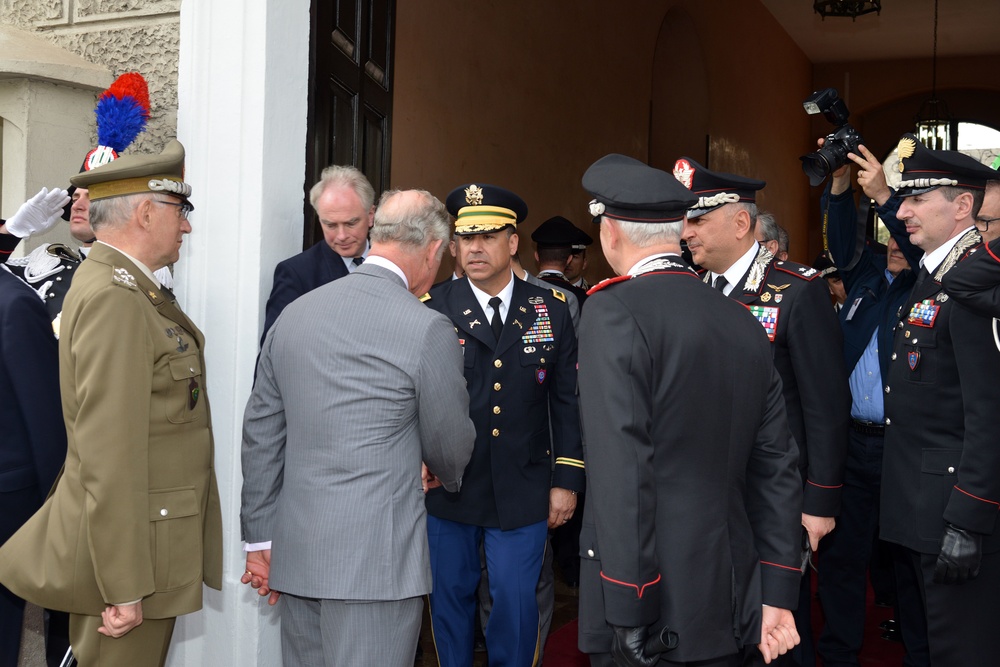 His Royal Highness Prince Charles, Prince of Wales visits at Center of Excellence for Stability Police Units (CoESPU) Vicenza, Italy