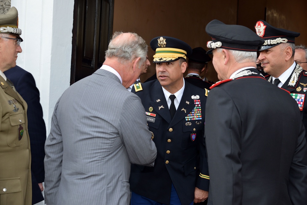 His Royal Highness Prince Charles, Prince of Wales visits at Center of Excellence for Stability Police Units (CoESPU) Vicenza, Italy