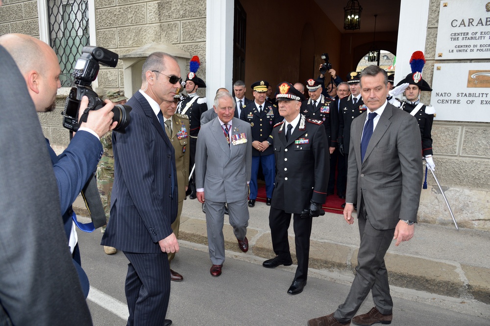 His Royal Highness Prince Charles, Prince of Wales visits at Center of Excellence for Stability Police Units (CoESPU) Vicenza, Italy