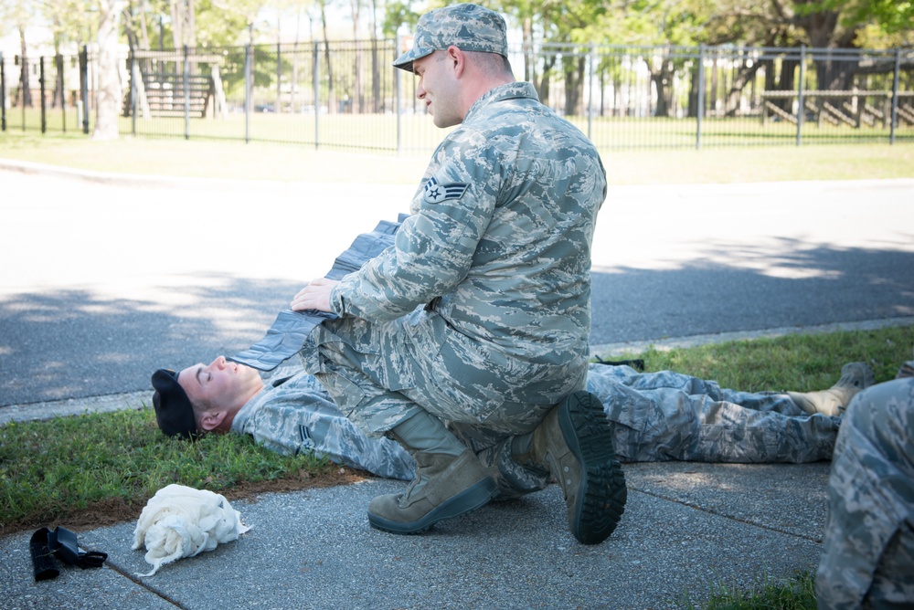 403rd SFS practices self aid, buddy care