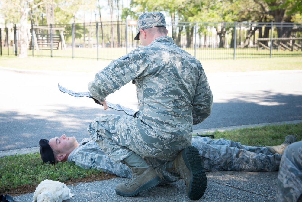 403rd SFS practices self aid, buddy care