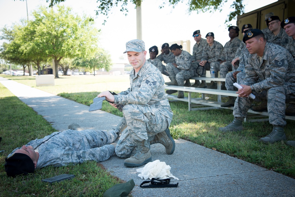 403rd SFS practices self aid, buddy care