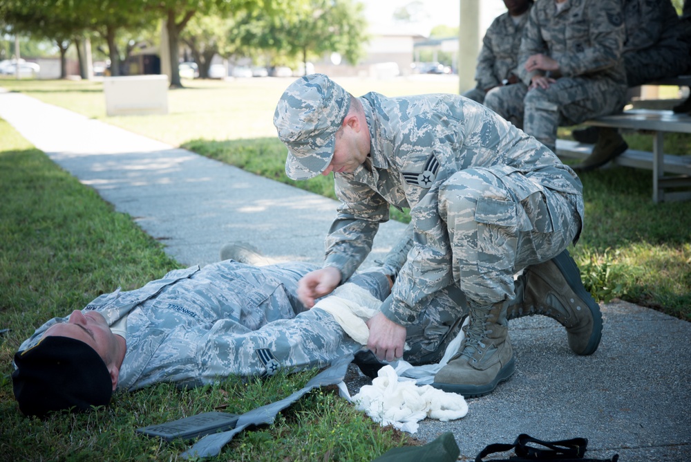 403rd SFS practices self aid, buddy care