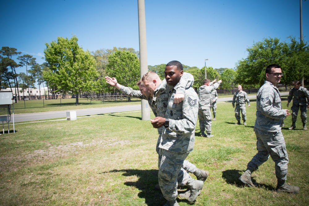 403rd SFS practices self aid, buddy care