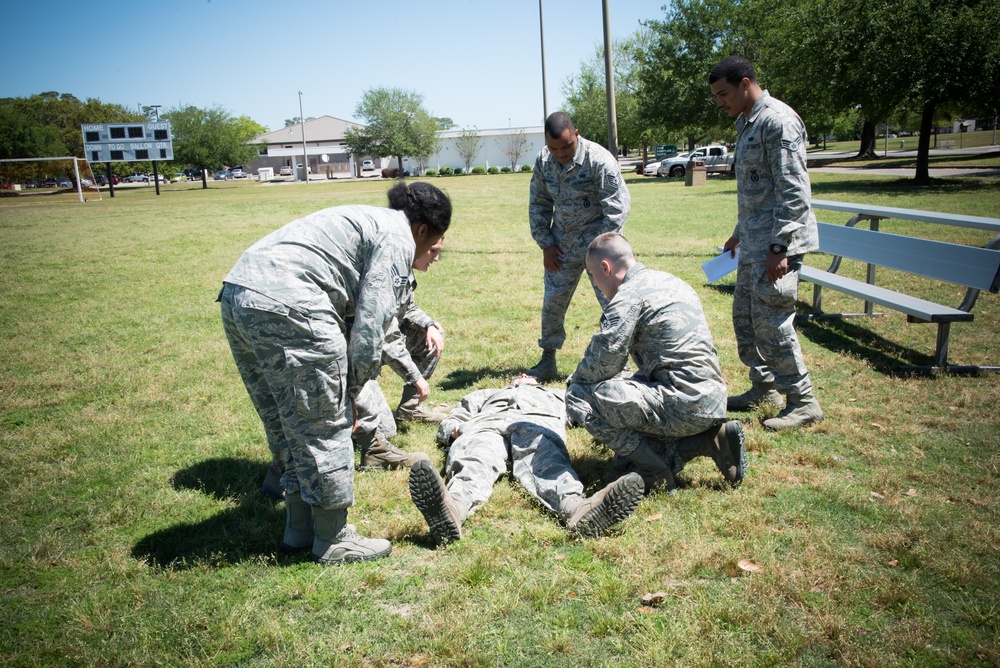 403rd SFS practices self aid, buddy care