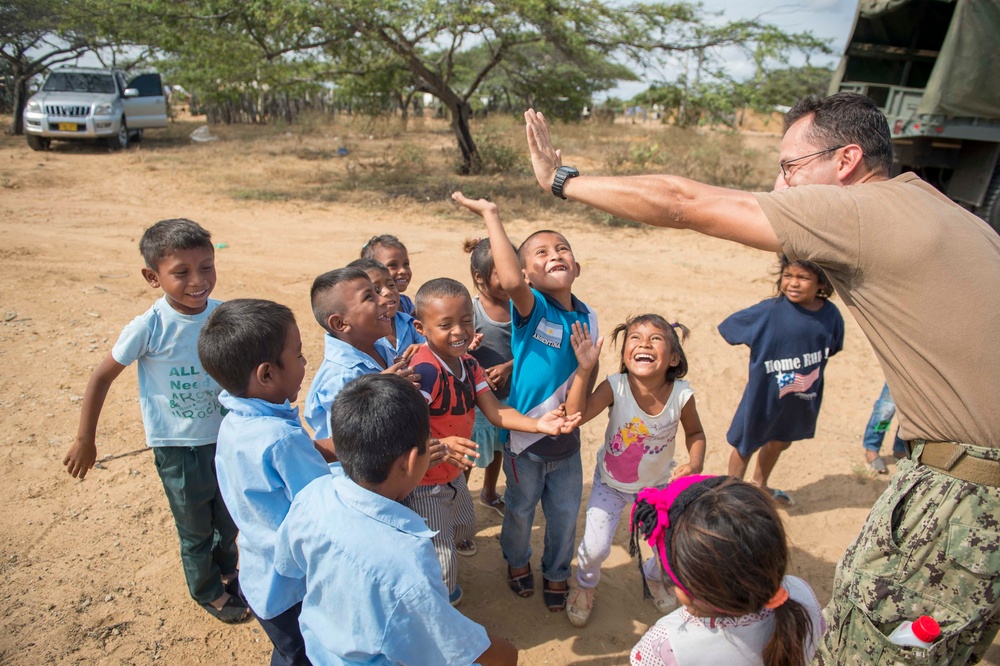 CP-17 Seabees work with Colombian Navy to build kitchen for Wayuu village school in Colombia