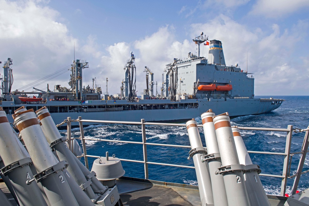Truxtun is deployed in the U.S. 5th Fleet area of operations in support of maritime security operations designed to reassure allies and partners and preserve the freedom of navigation and the free flow of commerce in the region.