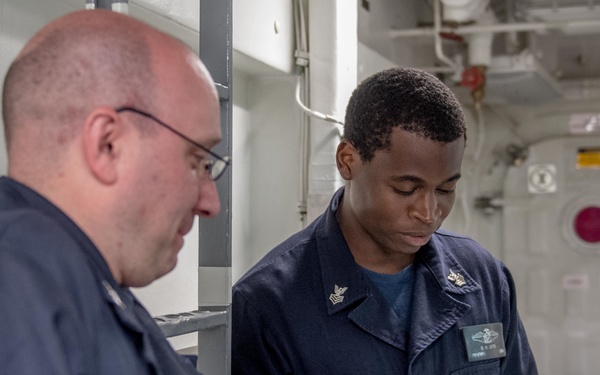 Laboon is deployed in the U.S. 5th Fleet area of operations in support of maritime security operations designed to reassure allies and partners and preserve the freedom of naviation and the free flow of commerce in the region