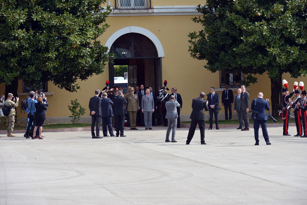 His Royal Highness Prince Charles, Prince of Wales visits at Center of Excellence for Stability Police Units (CoESPU) Vicenza, Italy