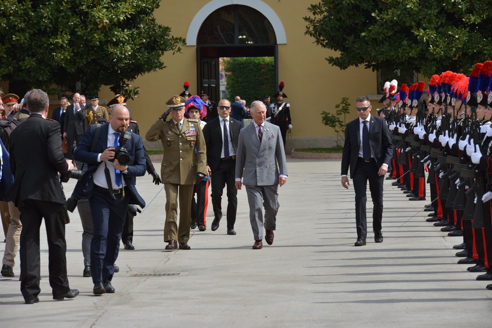 His Royal Highness Prince Charles, Prince of Wales visits at Center of Excellence for Stability Police Units (CoESPU) Vicenza, Italy