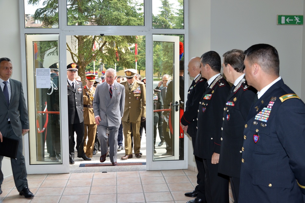 His Royal Highness Prince Charles, Prince of Wales visits at Center of Excellence for Stability Police Units (CoESPU) Vicenza, Italy
