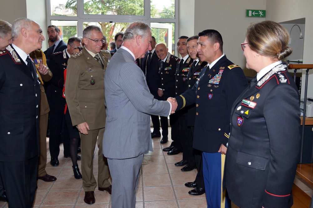 His Royal Highness Prince Charles, Prince of Wales visits at Center of Excellence for Stability Police Units (CoESPU) Vicenza, Italy